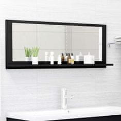 Vidaxl Kúpeľňové zrkadlo, čierne 100x10,5x37 cm, drevotrieska
