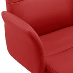 Vidaxl Kancelárska stolička umelá koža vínovo-červená