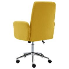 Vidaxl Kancelárska stolička látková žltá