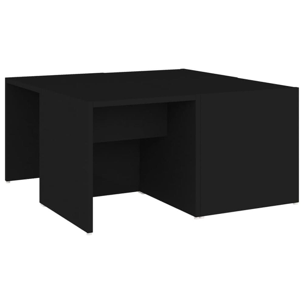Vidaxl Konferenčné stolíky 4 ks, čierne 33x33x33 cm, kompozitné drevo