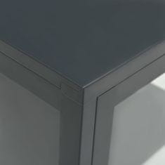 Vidaxl Komoda antracitová 38x35x70 cm kov a sklo