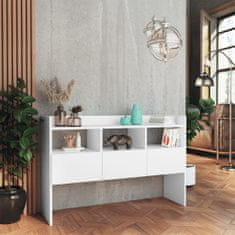 Vidaxl Komoda biela 105x30x70 cm drevotrieska