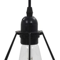 Petromila vidaXL Stropná lampa s diamantovým dizajnom, čierna 3 x E27 žiarovky