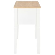Vidaxl Písací stôl, biely 109,5x45x77,5 cm, drevo