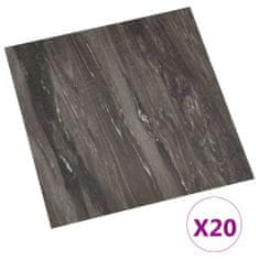 Vidaxl Samolepiace podlahové panely, 20 kusov, PVC, 1,86 m2, sivé