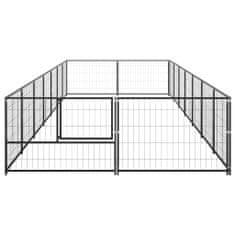 Petromila vidaXL Koterec pre psy čierny 14 m² oceľ