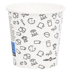 Vidaxl Kávové papierové poháre 120 ml 500 ks bielo-čierne