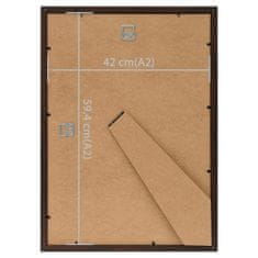 Vidaxl Fotorámiky na stenu alebo stôl 3 ks čierne 42x59,4 cm MDF