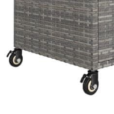 Petromila vidaXL Barový vozík so zásuvkou sivý 100x45x97 cm polyratan