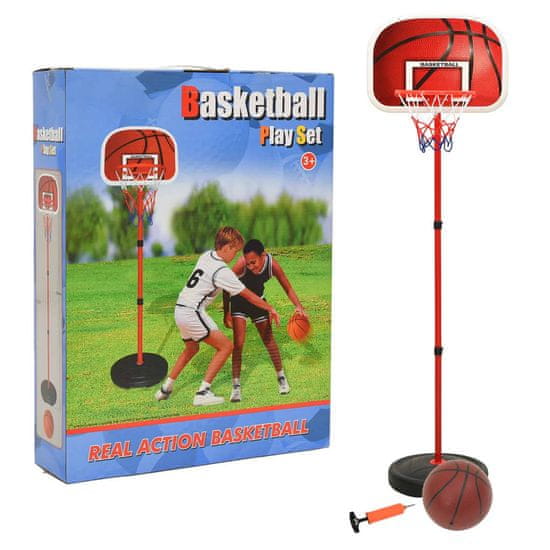 Vidaxl Basketbalový set pre deti, nastaviteľný, 160 cm