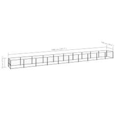 Petromila vidaXL Koterec pre psy čierny 10 m² oceľ