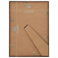 Vidaxl Fotorámiky na stenu alebo stôl 10 ks bronzové 15x21 cm MDF