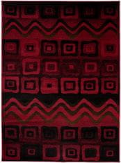 Chemex Koberec Scarlet Bcf Belgická Tradícia 3907 //caramel Červená Čierna 80x150 cm