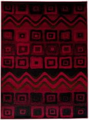 Chemex Koberec Scarlet Bcf Belgická Tradícia 3907 //greige Červená Čierna 80x150 cm