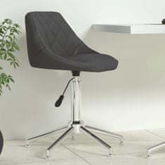 Vidaxl Otočná kancelárska stolička, sivá, koženka