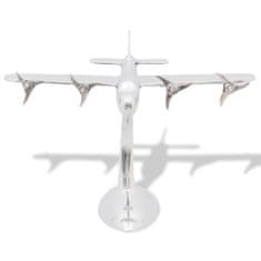 Vidaxl Hliníkový model lietadla, stolová dekorácia