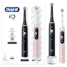 Oral-B magnetické zubné kefky iO Series 6 Duo Black / Pink Sand