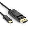 kábel USB-C / DisplayPort 4K 1.8m, čierny