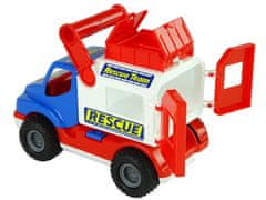 Lean-toys Auto Rescue ConsTruck Blue White Polesie 41937