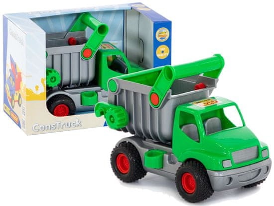 Lean-toys Sklápač zelený ConsTruck 44822