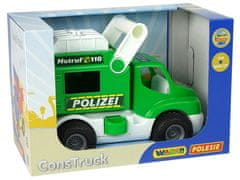 Lean-toys Policajné auto ConsTruck Zelená Polesie 41906