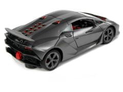 Lean-toys Športové auto R/C 1:24 Lamborghini Silver 2.4 G Lights