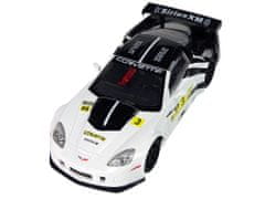Lean-toys Závodné športové auto R/C 1:18 Corvette C6.R White 2.4 G Lights