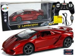 Lean-toys Športové auto R/C 1:18 Lamborghini Sesto Elemento Red 2.4 G Lights