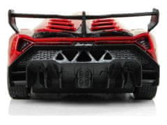 Lean-toys Diaľkovo ovládané Lamborghini Veneno Red 2.4 G Pilot Volantové zvukové svetlá 1:24