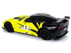 Lean-toys Športové auto R/C 1:24 Corvette Yellow C6.R 2.4 G Lights
