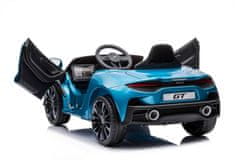 Lean-toys McLaren GT 12 V batérie auta maľované modrou farbou