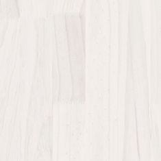 Vidaxl Rám postele, biely, masívne borovicové drevo, 90x200 cm