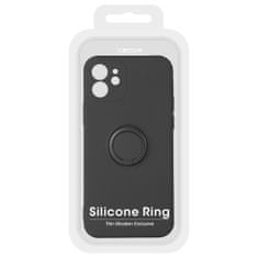 Vennus Silikónové puzdro s prsteňom pre Samsung Galaxy S8 - Čierna KP18144