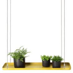 Vidaxl Esschert Design Závesný podnos na rastliny, obdĺžnikový, zlatý, veľkosť L