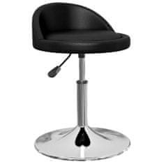 Vidaxl Barová stolička, čierna, čalúnená umelou kožou