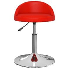 Vidaxl Barová stolička, červená, čalúnená umelou kožou