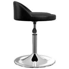 Vidaxl Barová stolička, čierna, čalúnená umelou kožou