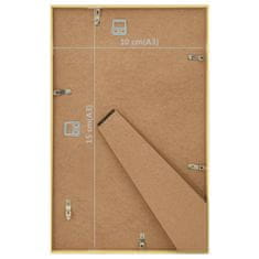 Vidaxl Fotorámiky na stenu alebo stôl 5 ks zlaté 10x15 cm MDF