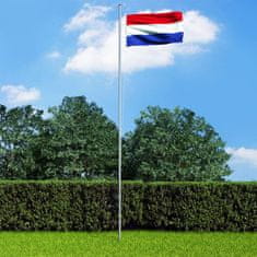 Vidaxl Holandská vlajka a stĺp 6,2 m hliník