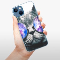 iSaprio Silikónové puzdro - Galaxy Cat pre Apple iPhone 13