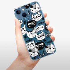 iSaprio Silikónové puzdro - Cat pattern 03 pre Apple iPhone 13