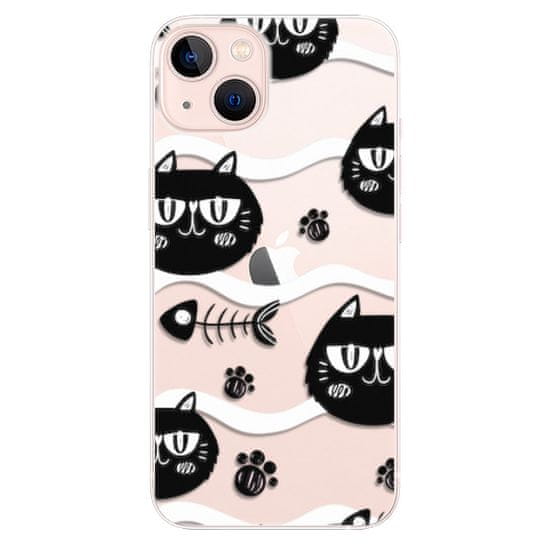 iSaprio Silikónové puzdro - Cat pattern 04 pre Apple iPhone 13