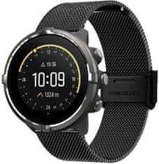 4wrist Milánsky remienok na Suunto 7, Suunto 9, 9 Baro a Spartan Sport - Black