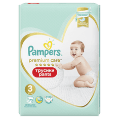 Pampers Premium Care Pants vel.3, 70 plienkových Nohavičiek