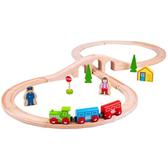 Bigjigs Rail Drevená vláčikodráha osmička