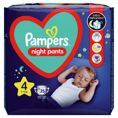 Pampers Night Pants Nohavičky plienkové jednorazové 4 (9-15 kg) 25 ks