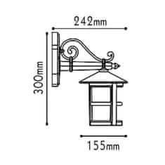 ACA ACA Lighting Garden lantern vonkajšie nástenné svietidlo BT5721