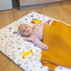 NEW BABY Bambusová pletená deka 100x80 cm horčicová