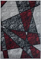 Chemex Koberec Oheň Moderní Belgický Design 10216 Červená Čierna 80x150 cm