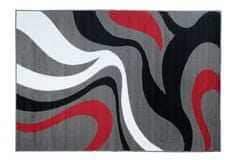 Chemex Koberec Oheň Moderní Belgický Design 10220 Sivá Červená 80x150 cm